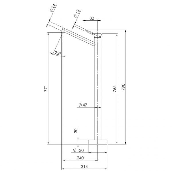 Phoenix Vivid Floor Mounted Bath Mixer Chrome