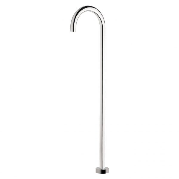 Phoenix Vivid Floor Mounted Bath Outlet 940mm Brushed Nickel