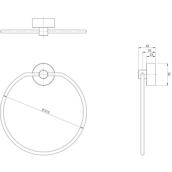 Phoenix Vivid Hand Towel Holder Chrome