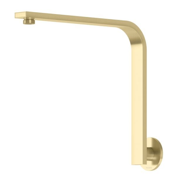 Phoenix Vivid Slimline High-Rise Shower Arm Round Plate Brushed Gold
