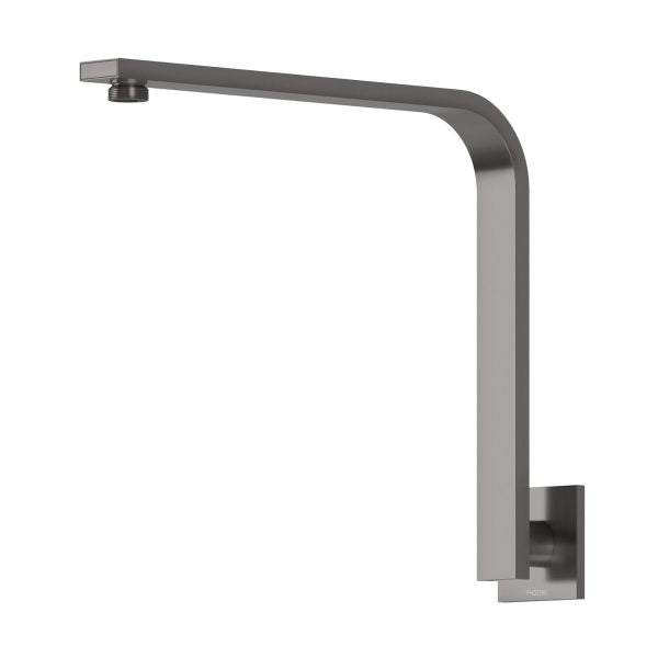 Phoenix Vivid Slimline High-Rise Shower Arm Square Plate Brushed Carbon