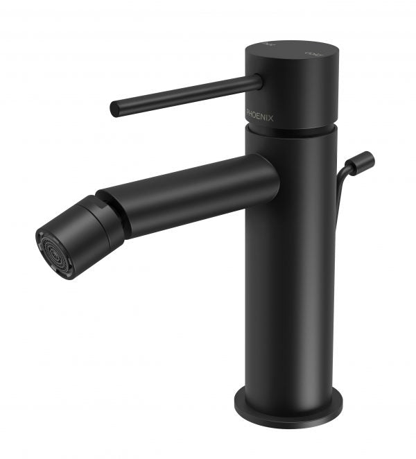 Phoenix Vivid Slimline Bidet Mixer with Pop-Up Waste Matte Black