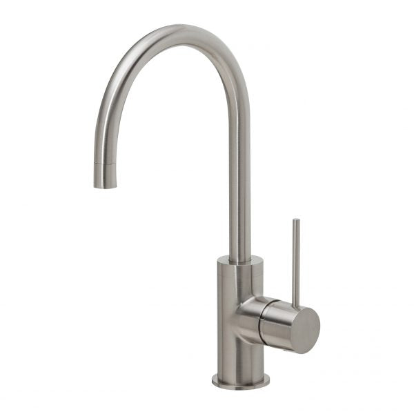 Phoenix Vivid Slimline Sink Mixer 160mm Gooseneck Brushed Nickel Lead Free