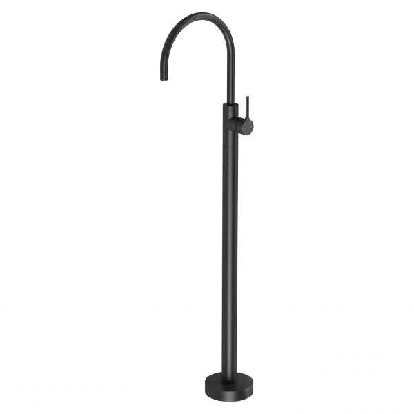 Phoenix Vivid Slimline Oval Floor Mounted Bath Mixer Matte Black