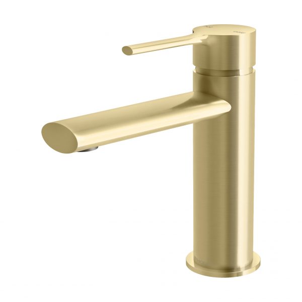 Phoenix Vivid Slimline Oval Basin Mixer Brushed Gold