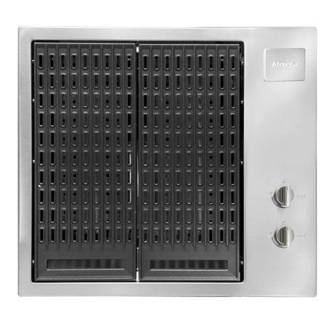 Artusi 60cm 2 Burner Built-In Gas BBQ With Cast Iron Trivets - Aso 316 Stainless Steel