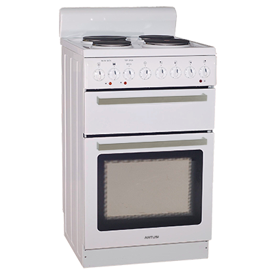 Artusi 54cm Upright with 7 Functions Electric Ego Hob Electric Oven White