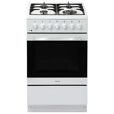 Artusi 54cm Upright with 7 Functions Gas Hob Electric Oven White