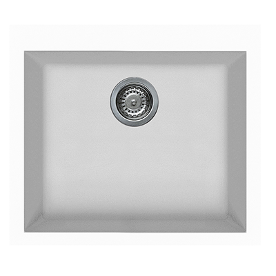 Artusi Single Bowl Sink 570mm X 500mm White Granitek
