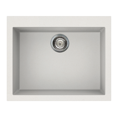 Artusi Single Bowl Sink 610mm X 500mm White Granitek