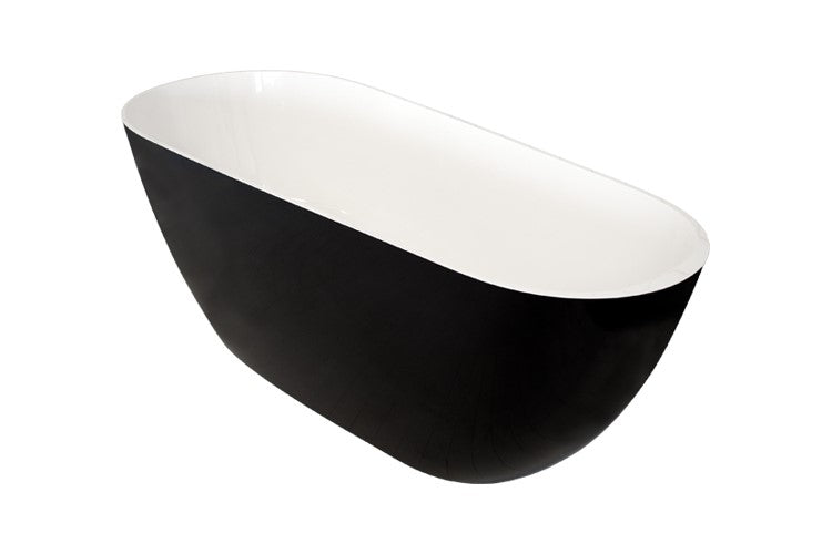 ADP Day Dream Freestanding Bath Gloss Black/White Gloss Black & Gloss White