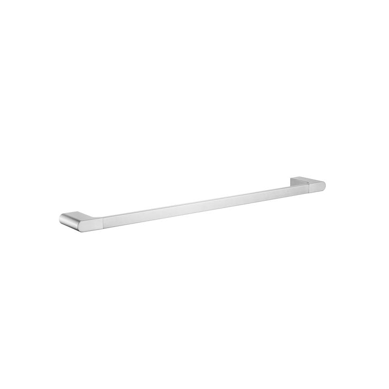 Bad Und Kuche Kompakt Rund Single Towel Rail 800mm Brushed Nickel