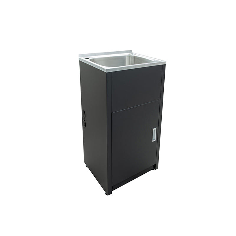 Bad Und Kuche Traditionell 35 Litre Compact Laundry Tub & Cabinet Matt Black