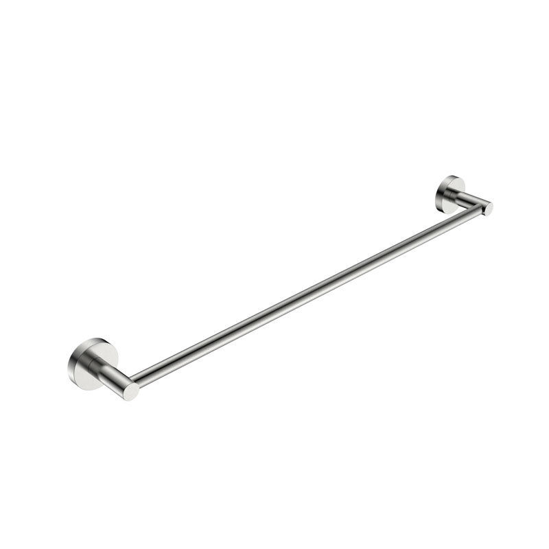 Bad Und Kuche Rund Single Towel Rail 750mm Brushed Nickel