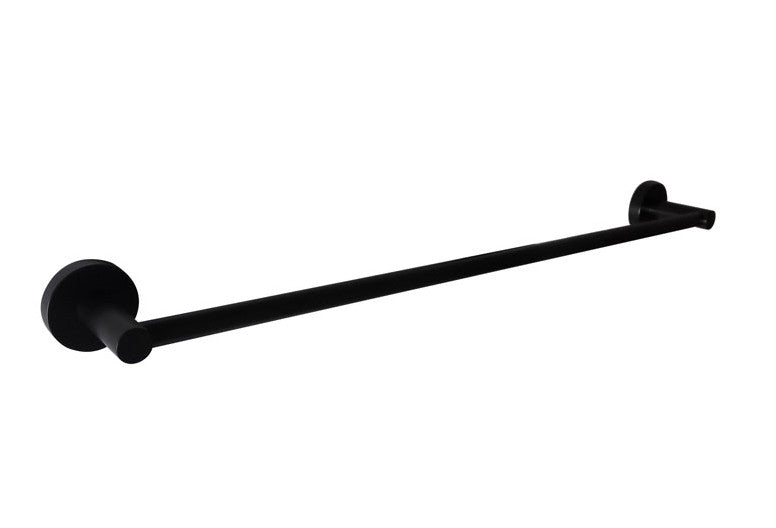 Bad Und Kuche Rund Single Towel Rail 600Mm Brush Nickel