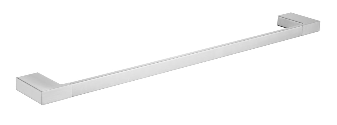 Bad Und Kuche Kompakt Eckig Single Towel Rail 600mm Brushed Nickel