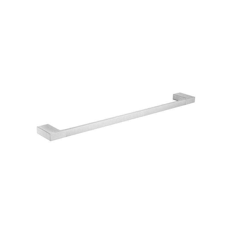 Bad Und Kuche Kompakt Eckig Single Towel Rail 800mm Brushed Nickel