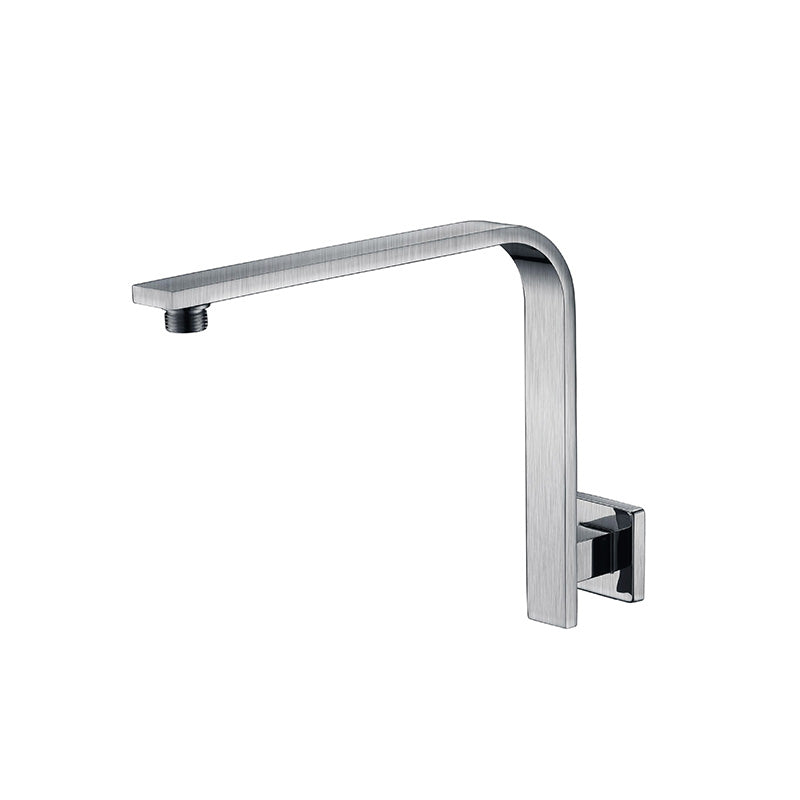 Bad Und Kuche Handel Eckig Curved Square Shower Arm Brushed Nickel