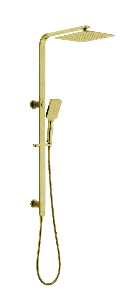 Bad Und Kuche Luxus Multifunction Sliding Shower With Overhead Rain Shower Brushed Gold