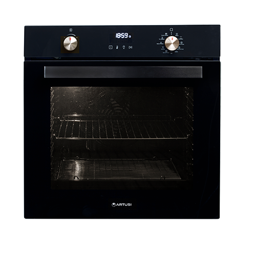 Artusi 60cm Built-In Oven Pyro Black Glass