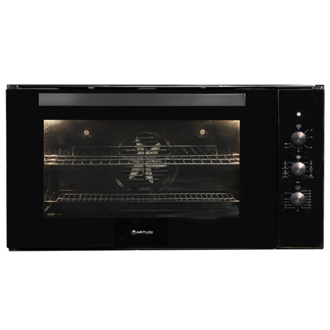 Artusi 90cm Multifunction Electric Oven Black Glass