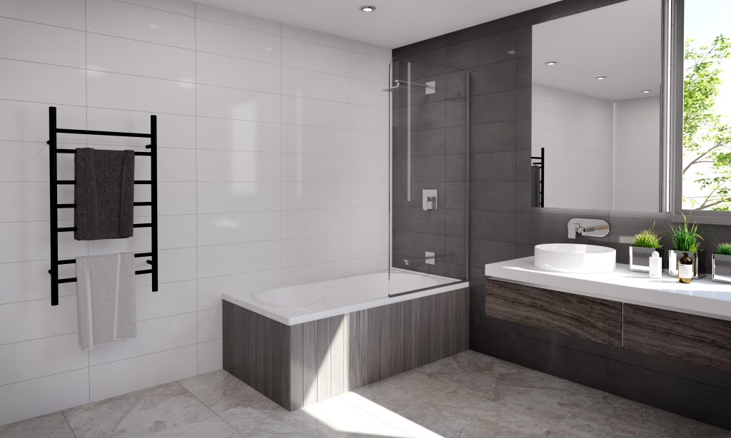 Decina Cascade Pivot Panel Chrome