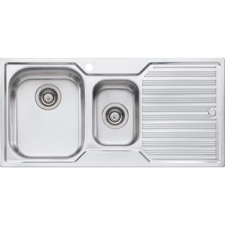 Oliveri Diaz DZ101 1 Tap Hole Sink 980mm Left Hand 1&1/2 Bowls