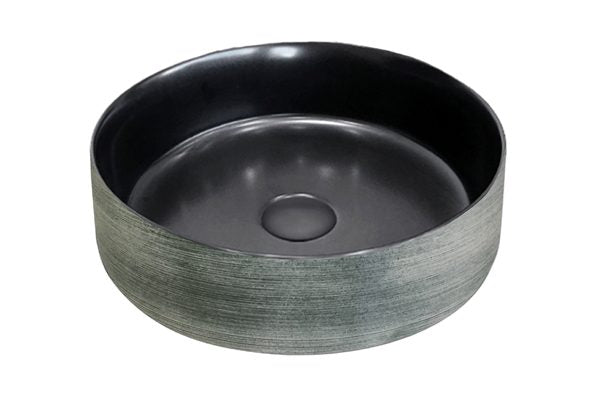 Decina Florencia Counter Top 360 Basin Matte Black / Textured Black (Inc P&W)