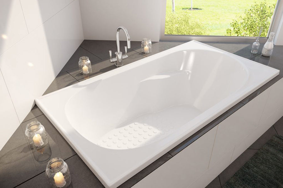Decina Modena 1800 Inset Shower Bath - White