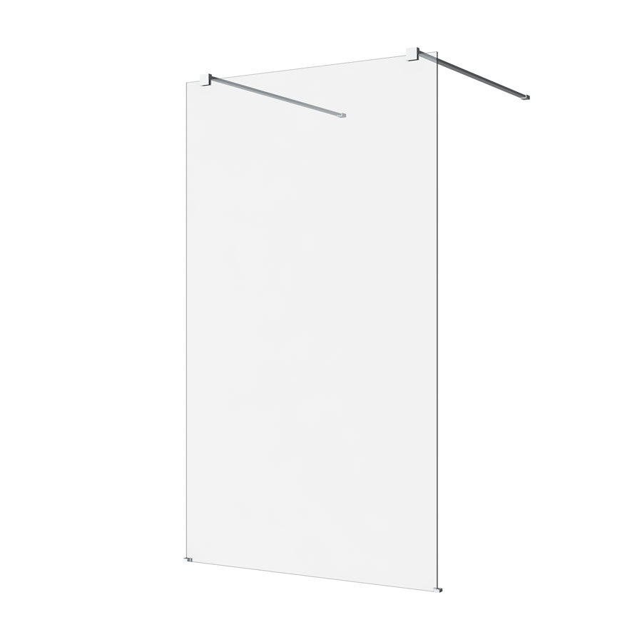 Decina M Series 10Mm F/Standing Panel 1150Mm - Clear Glass / Chrome Fittings