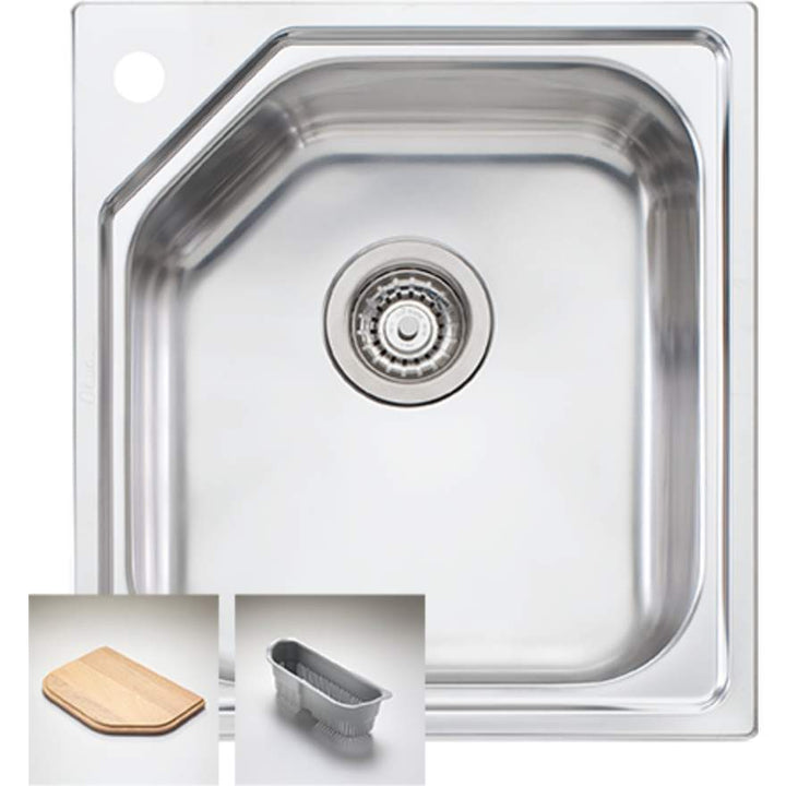Oliveri Nu-Petite NP610 1 Tap Hole 5-Sided Inset Bowl 460mm