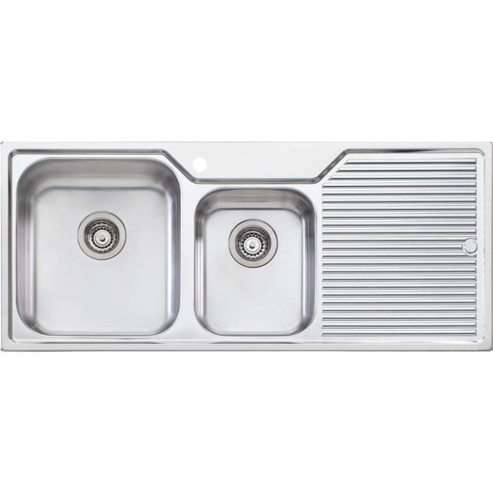 Oliveri Nu-Petite NP611 1 Tap Hole Sink 1150mm Left Hand 1 & 3/4 Bowl