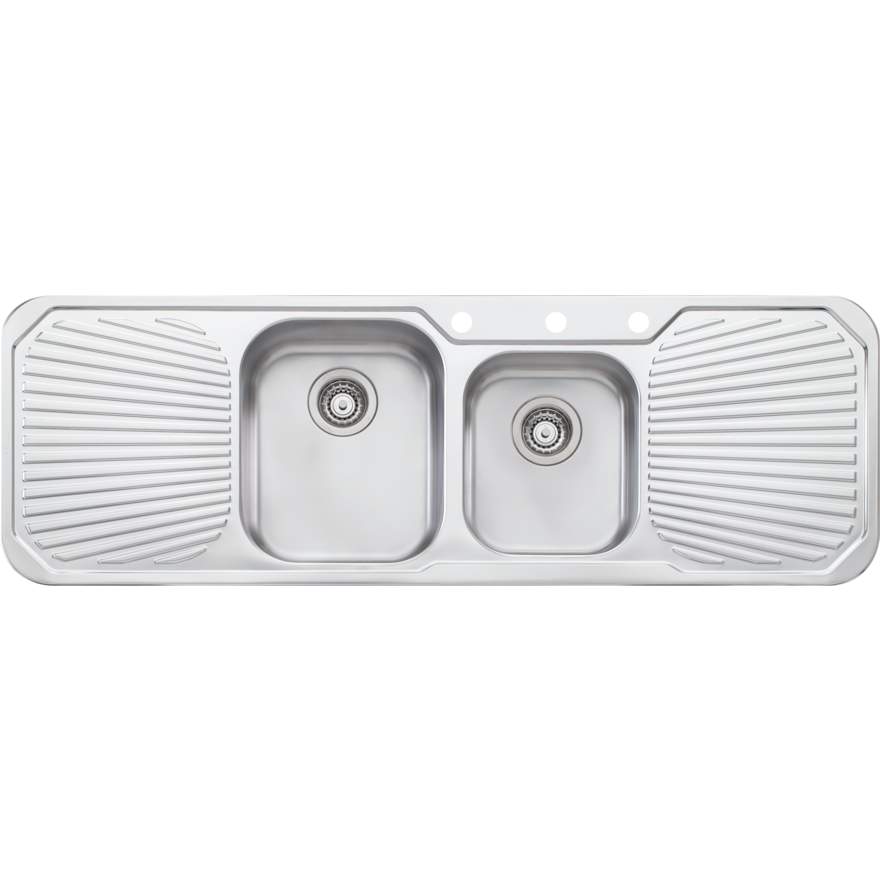Oliveri  PE341 1 Tap Hole Sink 1430mm Centre 1&3/4 Right Hand Bowl
