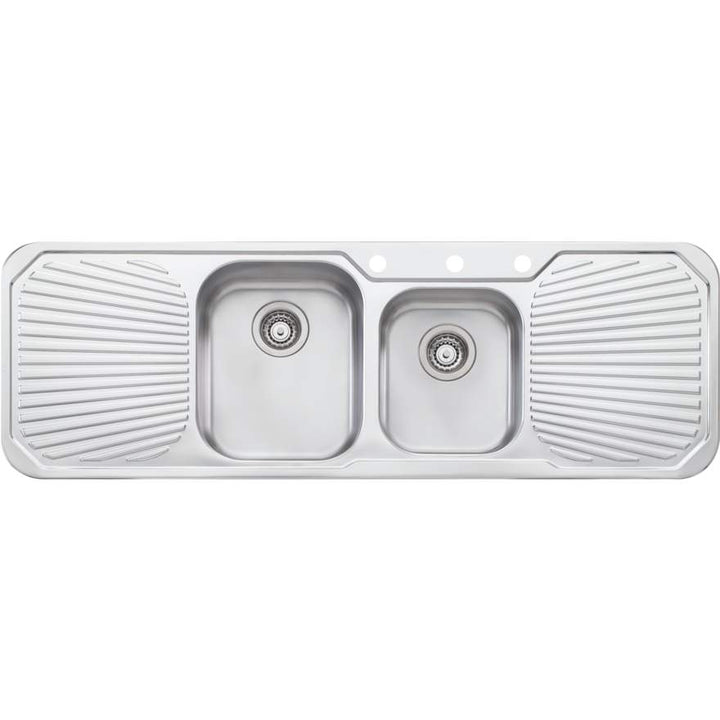 Oliveri  PE341 1 Tap Hole Sink 1430mm Centre 1&3/4 Right Hand Bowl