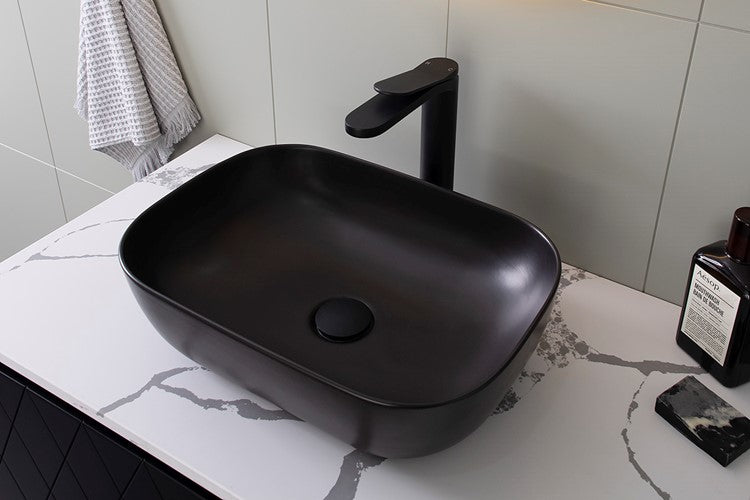 ADP Stadium Black Above Counter Basins Matte Black