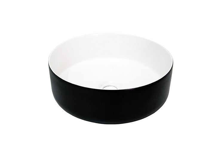 ADP Margot Duo Black/White Above Counter Basins Black Outside / Matte White Inside