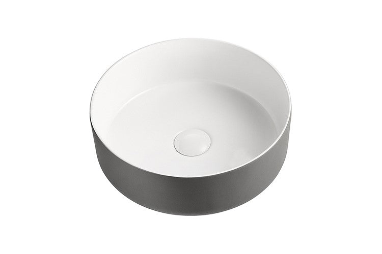 ADP Margot Duo Grey/White Above Counter Basins Matte Grey Outside / Matte White Inside