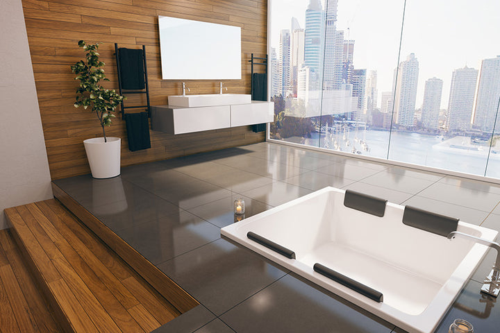 Decina Venice 1400 Island Square Bath - White