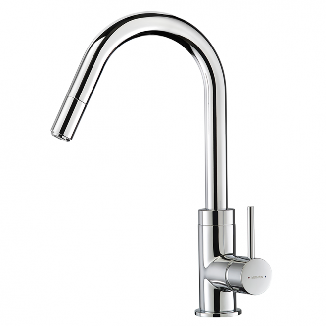 Methven Culinary Gooseneck Sink Mixer Pull Out Chrome Lead Free