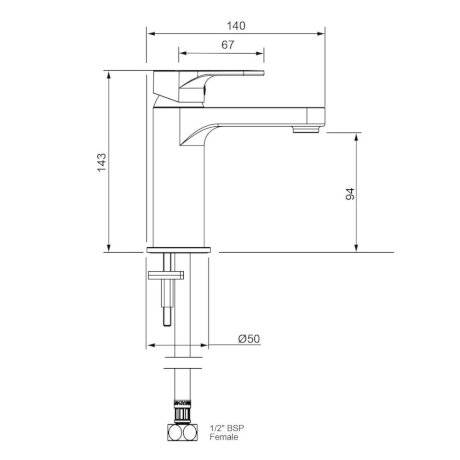 Methven Glide Basin Mixer Matte Black Lead Free