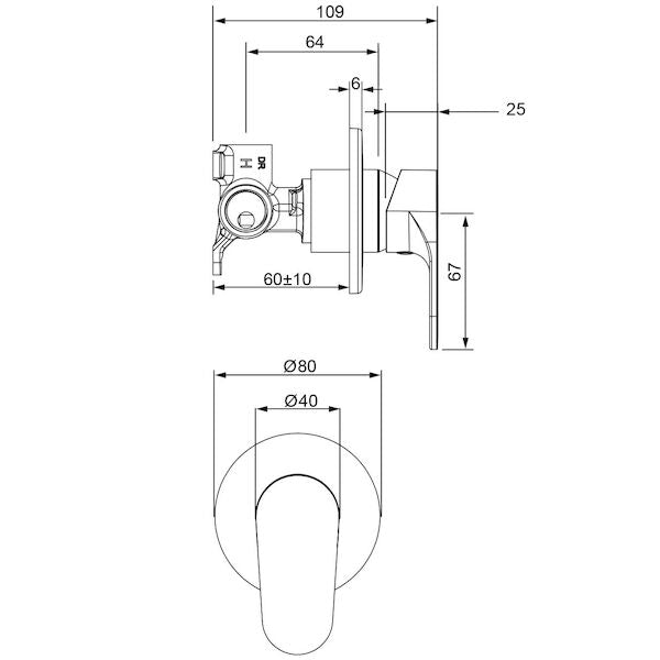 Methven Krome Shower Mixer Chrome