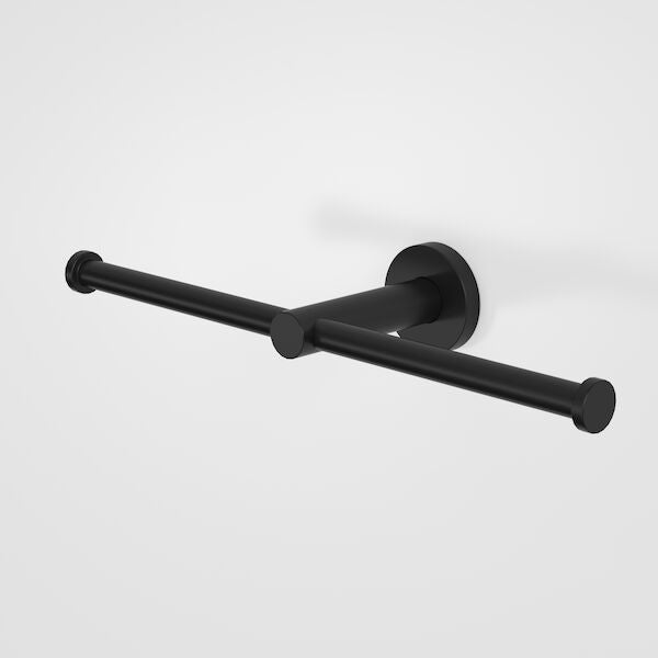 Caroma Circit Double Toilet Roll Holder Matte Black