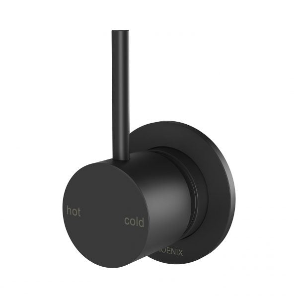 Phoenix Vivid Slimline Up Shower / Wall Mixer Matte Black Lead Free
