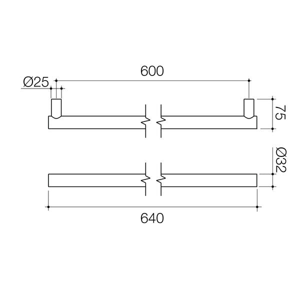 Liano II Heated Towel Rail Horizontal Polished Stainless Steel