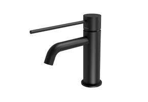 Phoenix Vivid Slimline Basin Mixer Curved Outlet with Extended Lever