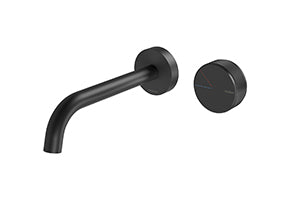 Phoenix Axia Wall Basin / Bath Curved Outlet Mixer Set 180mm