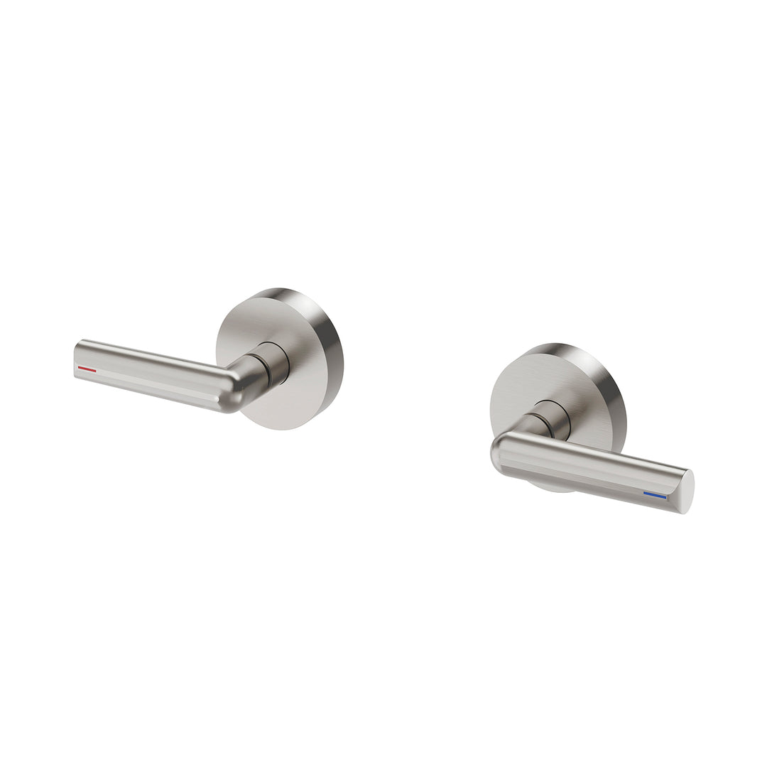 Phoenix Vivid Slimline Plus Lever Wall Top Assemblies Brushed Nickel Lead Free
