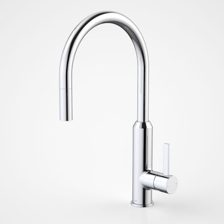 Caroma Vixen Retractable Sink Mixer Black/Chrome Lead Free