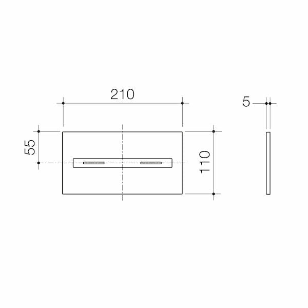 Caroma Smart Command Invisi II Panel Brushed Brass