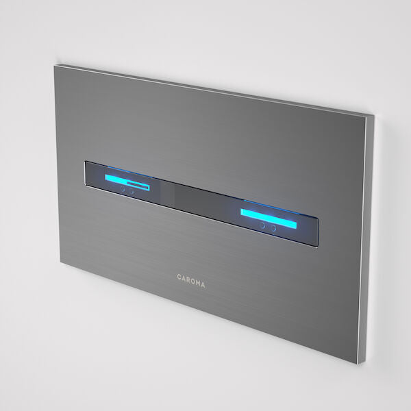 Caroma Smart Command Invisi II Panel Brushed Gun Metal